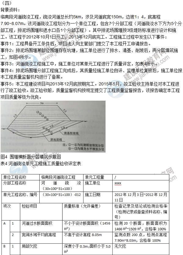 全網首發：2016二建《水利水電工程管理》試題及答案（案例題）